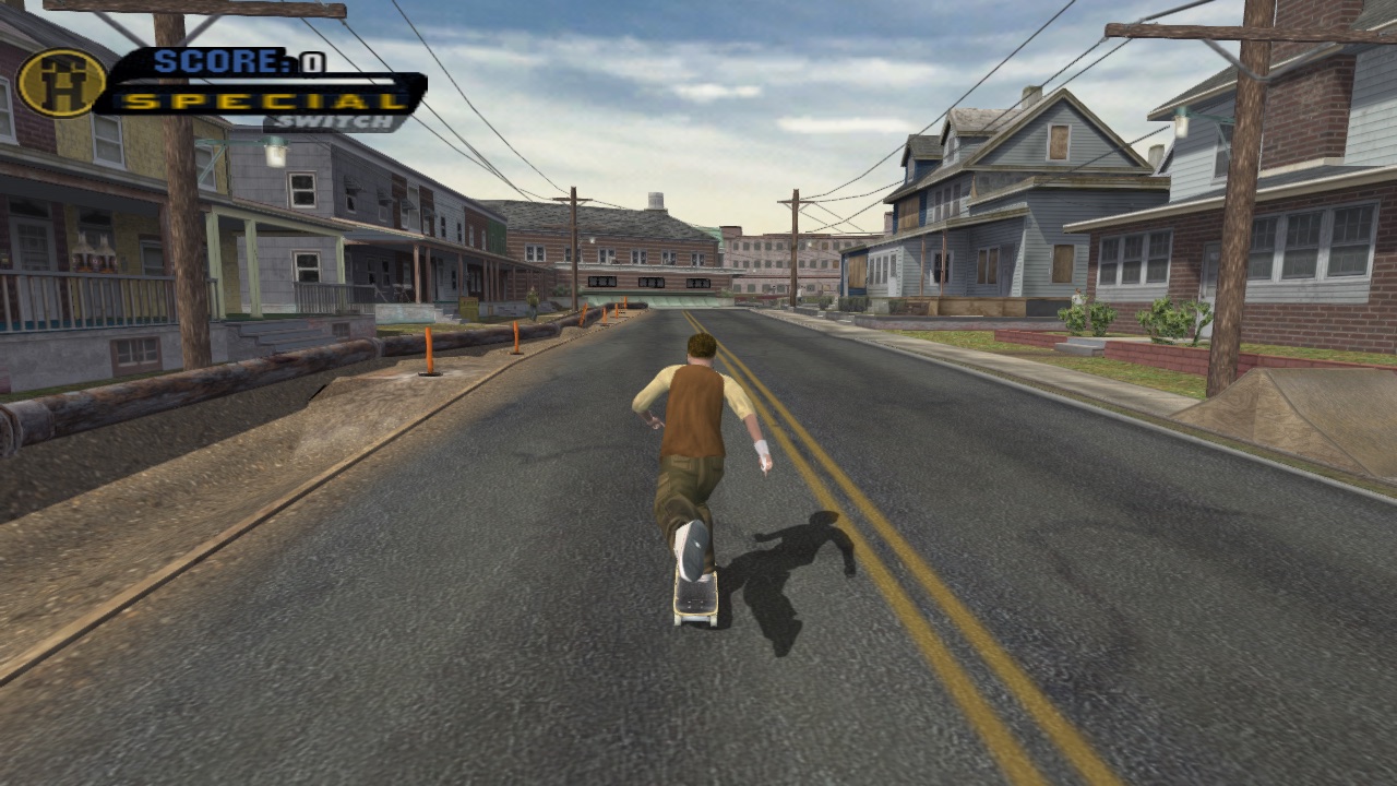 Remaster: grounded, with a shadow along the level's light.